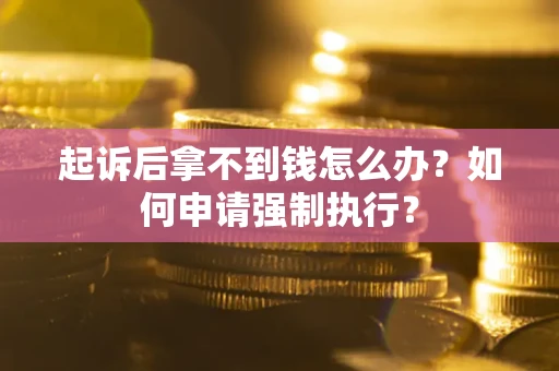 济南起诉后拿不到钱怎么办？如何申请强制执行？