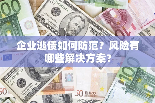 济南企业逃债如何防范？风险有哪些解决方案？